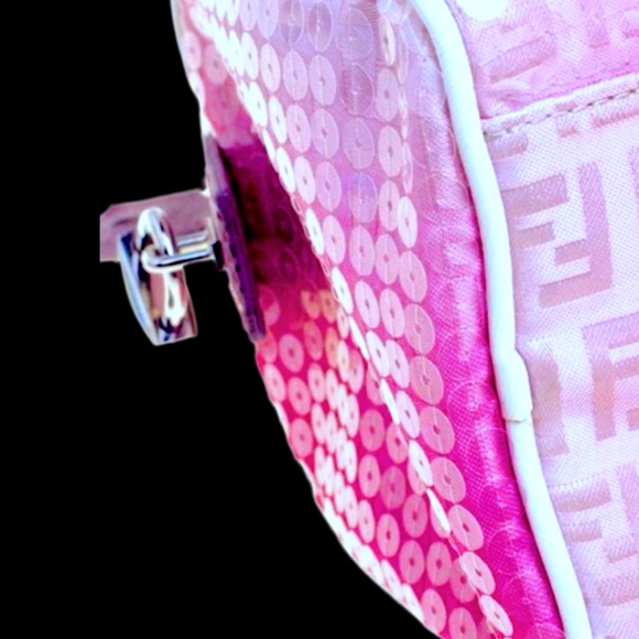 Fendi Limited Edition Vintage 1997 Pink Zucchino Sequins Mini Forever Bag - Picture 3 of 15